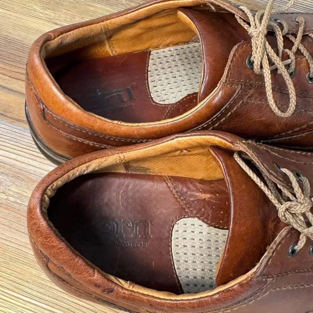 Born Men's Brown Leather Lace-Up Casual Oxford Shoes, Size 11/45